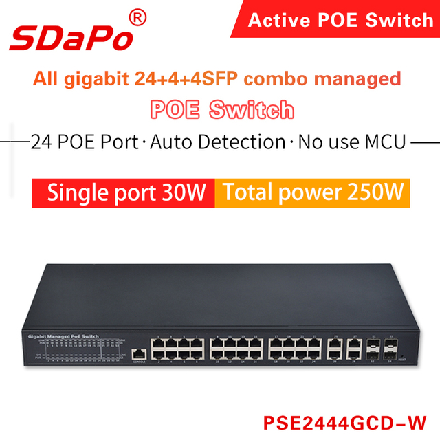 PSE2444GCD-W 24 Bağlantı Noktalı PoE Ağ Anahtarı