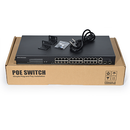 PSE2624GSR-AI PSE2422FGCD-AI 24 port PoE netv&aelig;rksswitch