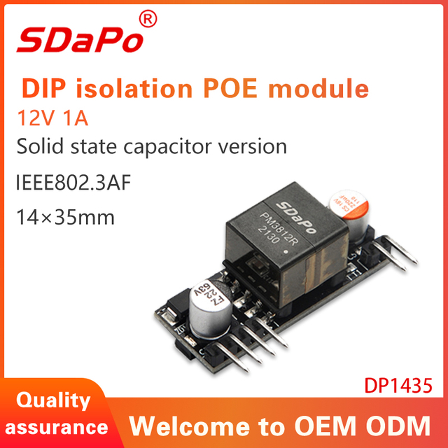 DP1435 Solid-State-Kapazit&auml;ts-PoE-PD-Modul mit 12 V und 1 A