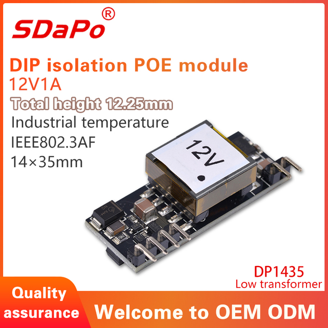 DP1435 Modulo PD PoE a basso trasformatore 12V 1A