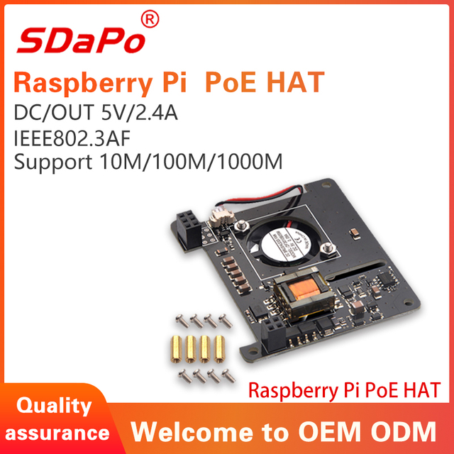 Modulo PD PoE Raspberry Pi PoE HAT 5V 2,5A