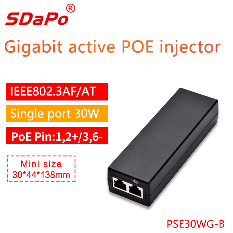 Gigabitowe iniektory PoE PSE30WG-B o mocy 30 W