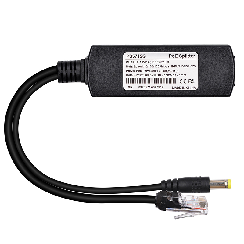 Rozdzielacz Gigabit Ethernet PoE PS5712G 12V 1A