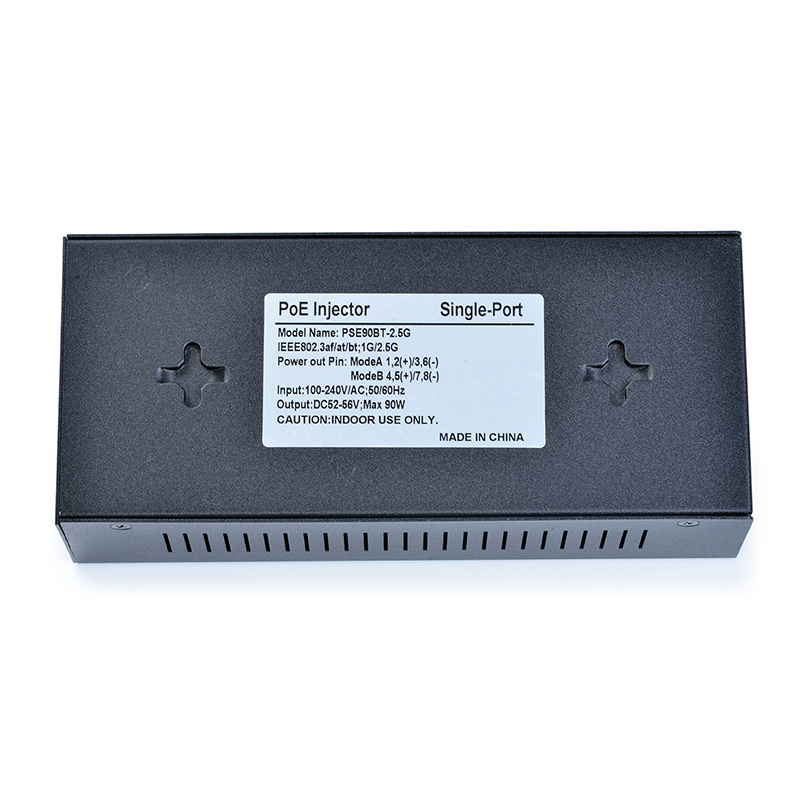 PSE90BT-2.5G PoE++ 2.5Gbps सिंगल पोर्ट 90W PoE एक्टिव इंजेक्टर