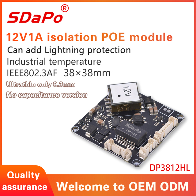 Mod&uacute;l DP3812HL 12V 1A PoE PD