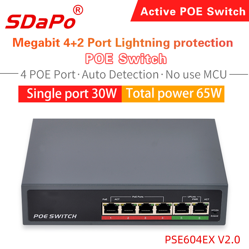 PSE604EX V2.0 / PSE0420FD-E 4-портовый сетевой коммутатор PoE