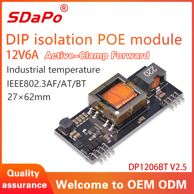 Modulo PD PoE DP1206BT V2.5 12V6A